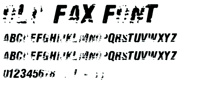 Old Fax font